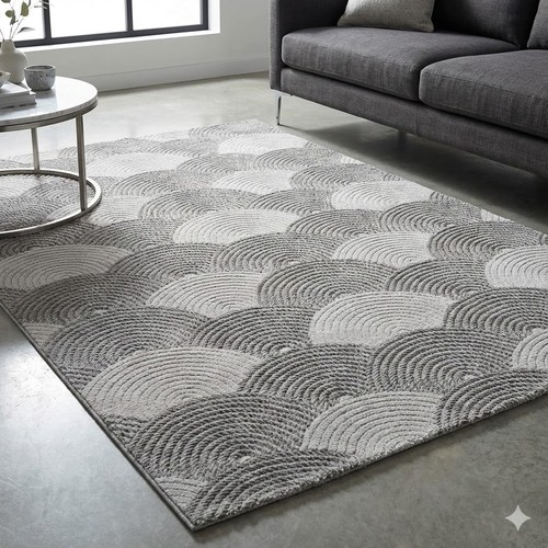 Kurzflor teppich beige grau - teppich,