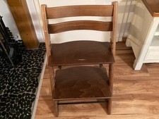 Stokke Tripp Trapp  dunkelbraun mit Kippschutz Hochstuhl Newborn fähig Baby Set☘