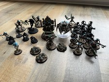 Necron Armee Verschiedene Modelle Warhammer 40K Teilweise Bemalt