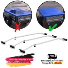 3x Anhänger Planenbügel 1,0 - 1,45 m | Alu Bügel für Flachplane Flachplanenbügel