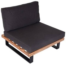 B-Ware Lounge-Sessel MCW-H54, Garten-Sessel, Akazie Holz, Polster dunkelgrau