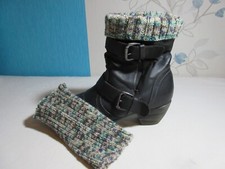 Stulpen, Beinstulpen, Stiefelstulpen handgestrickt aus Strumpfwolle 