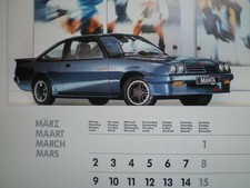OPEL KALENDER 1987 mit Opel Omega/Corsa/Manta/Ascona/Kadett Lim.+GSi+Cabrio+Cara