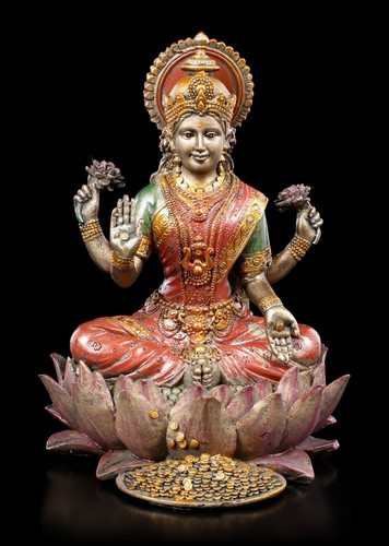 Lakshmi figur auf - figur, lotusblüte