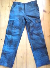 NEU Lederhose W33 / L30 Cargohose Cargolederhose 48 blau antik EINZELSTÜCK