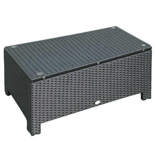 Rattan couchtisch schwarz - rattan,