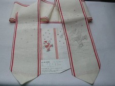 Kreuzstich Stickbild Weihnachten Tischband Schleife Handarbeit  Stickpackung