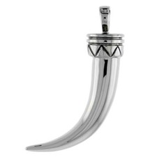 Edelstahl Tigerzahn Anhänger