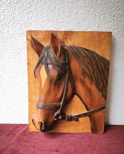 Rustikales wandrelief pferd - rustikales, 3d