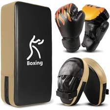 Boxhandschuhe Set Schlagpolster Pratzen Kinder Kickboxen MMA Kampfsport
