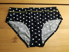 Damen Bikinihose Klingel blau-weiß gepunktet,vorne gefuttert,Gr.42.