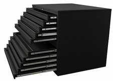 Planschrank DIN-A0 10 Schübe | Flachablageschrank | Architektenschrank schwarz