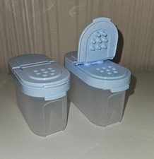 Tupperware Gewürzzwerge Gewürzbehälter 2x 120ml Streuer hellblau