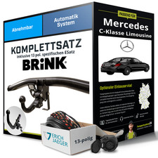 Anhängerkupplung BRINK abnehmbar für MERCEDES C-Klasse Limousine +E-Satz Kit