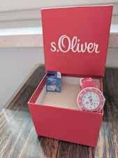 S.Oliver Kinder Armbanduhr  Mädchen Pink mit Batterie