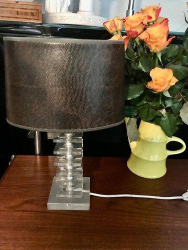 Vintage plexiglas tischlampe - vintage,