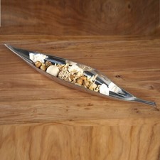 GROßE ALU DEKO SCHALE "LONG