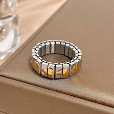 Damen Herren Ring Edelstahl