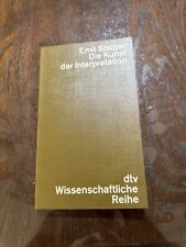 Emil Staiger MEISTERWERKE DEUTSCHER SPRACHE AUS DEM NEUNZEHNTEN