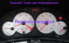 Reparatur Kombiinstrument Tacho und DZM Peugeot 206 (KI mit 2 Steckern)