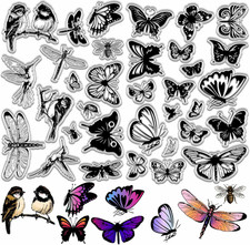 2 Stile Schmetterlings Stempel