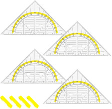 Geodreieck Set 4 Stück flexibel mit Griff Kunststoff 15 7 cm Zeichendreieck