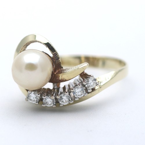 Perlen ring 585 gold - perlen,