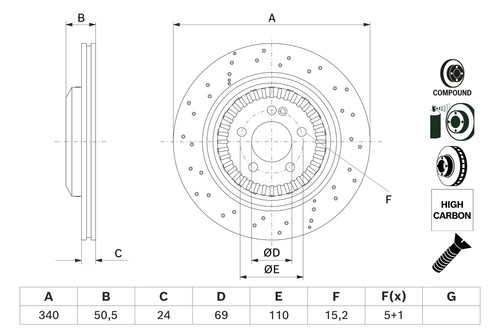 Bremsscheibe hinterachse für - hinterachse,