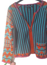 GUDRUN SJÖDEN LAGENLOOK STRICKJACKE REIßverschluß...d. FRÜHLING KANN KOMMEN GR.M