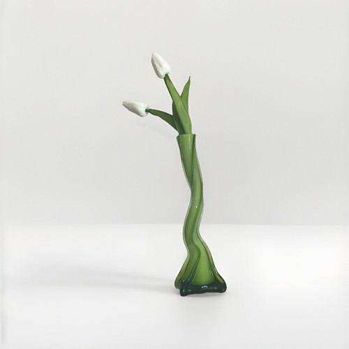 Blumenvase glas grün - glas,