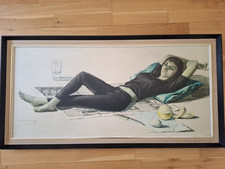 VLADIMIR TRETCHIKOFF: ERICA BEATLES BEATNIK GIRL - GERAHMTER DRUCK - VINTAGE 60er