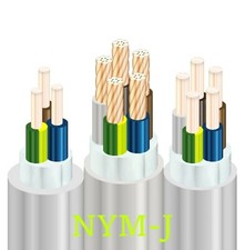 NYM-J Kabel 3x1,5|3x2,5|5x1,5|5x2,5|5x4|5x6|5x10|5x16|7x1,5 10m 25m 50m 100m VDE