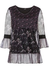 Shirtbluse mit Spitze Gr