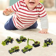 6-teiliger Gabelstapler-Rollen-Muldenkipper-Traktor, Mini-Bau-LKW-Spielzeug,