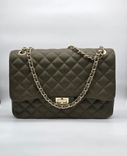 Leder Handtasche Moosgrün