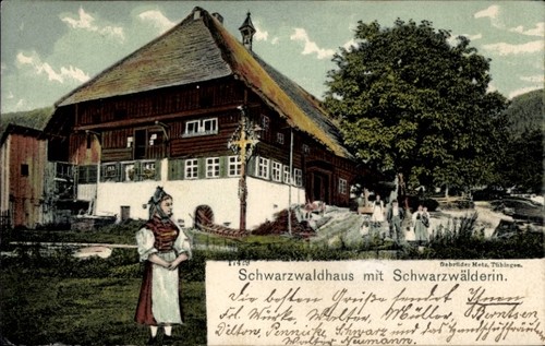 Schwarzwaldhaus mit - ak,