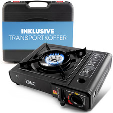 Campingkocher Outdoor Camping Gas Kocher Herd Kartuschenkocher + Koffer Schwarz