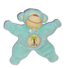 Bruin ToysRus Affe Gorilla Baby Stofftier Plüschtier blau türkis gelb mit Palme 