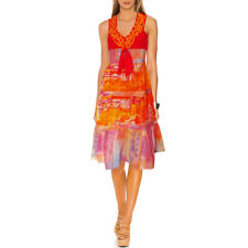 Vintage Bohemian Romantic Boho Kleid A-Linie Volantkleid Stufenkleid NEU Gr.40