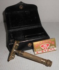 Gillette Nass Rasierer OLD STYLE 40er Jahre, Made in USA in OVP mit Klingen