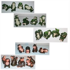 Dekoration Tierfiguren Krokodile Nilpferde 4erSets verschiedene Varianten,Größen