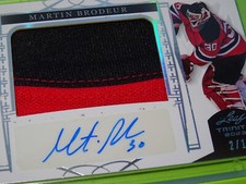 Leaf Trinity 2023 Martin Brodeur Auto Signature game worn jumbo patch 2/10
