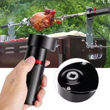 BBQ Motor Elektroofen Edelstahl Gabelset Drehbarer Hähnchengrill Gabelmotor