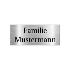 Edelstahl Klingelschild mit