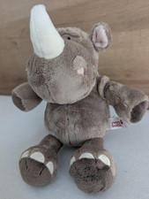 NICI Nashorn Wild Friends Plüsch Stofftier Schlenker 25cm Grau Rhinozeros 