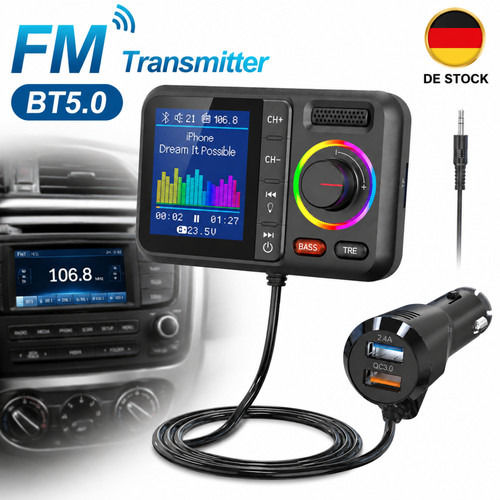Bluetooth fm transmitter - bluetooth, 5.0