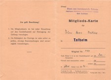 859496) Mitgliedskarte der