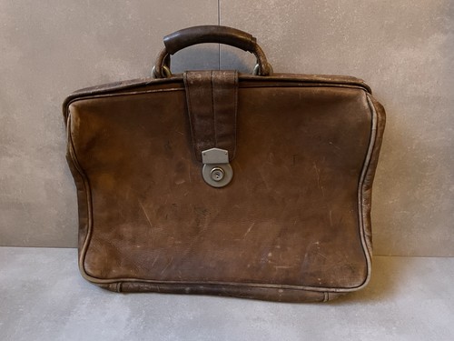 Vintage leder aktentasche - vintage,