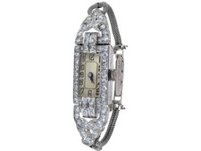 Art Déco Damen Diamant Uhr