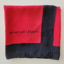 Emanuel Ungaro Paris Vintage original Seidentuch 83cm x 81cm Seidenschal